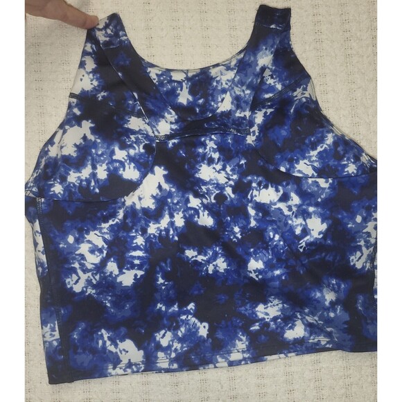 NAUTICA Competition Women's Sports Bra Crop Top Blue Logo Running Size Med - Picture 2 of 6